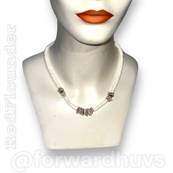 Bundle Sale 3 for $15 | Beach Shell Choker 16” Necklace - Picture 1 of 12